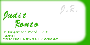 judit ronto business card
